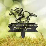 personalized memorial stake horse racing racer grave marker racer sympathy gifts custom metal signs 0