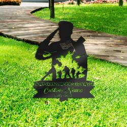 personalized memorial stake veteran us soldier army grave marker fallen soldier sympathy gifts custom metal signs 1