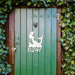personalized mermaid coastal beach house address sign custom metal signs 1