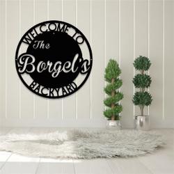 personalized metal backyard patio sign home bar decor outdoor gift for dad 2