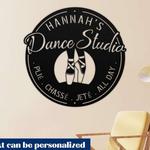 personalized metal ballet sign custom dance studio name metal wall art ballet shoes gift for ballerina 0