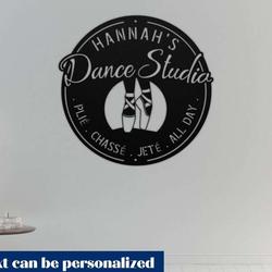 personalized metal ballet sign custom dance studio name metal wall art ballet shoes gift for ballerina 1