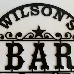 personalized metal bar signs laser cut sign wall art decor outdoor 2