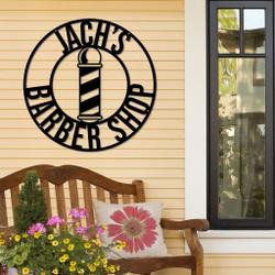 personalized metal barber shop sign custom hair stylist name sign hair salon decor 2