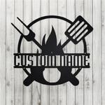 personalized metal bbq grill sign outdoor barbecue decor gift for dad 0