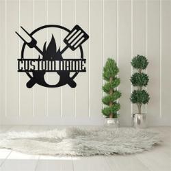 personalized metal bbq grill sign outdoor barbecue decor gift for dad 1