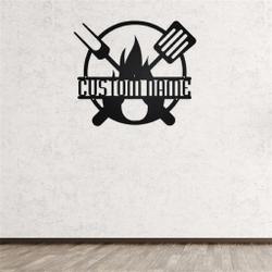 personalized metal bbq grill sign outdoor barbecue decor gift for dad 2