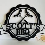 personalized metal bbq grilling signs wall hanging home decor outdoor gift for dad 0
