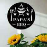 personalized metal bbq sign custom grilling sign for dads bbq smoker and grill metal wall art for bbq decor and fathers day gift 0