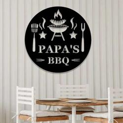 personalized metal bbq sign custom grilling sign for dads bbq smoker and grill metal wall art for bbq decor and fathers day gift 3