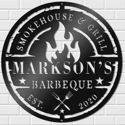 personalized metal bbq sign kitchen wall art for bbq enthusiasts decor for outdoor bar grill lounge backyard pool unique gift for grill masters dad 3