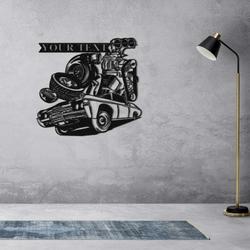personalized metal car sign garage sign workshop sign mechanic gifts dad gifts man cave decor 2