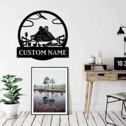 personalized metal family name sign ranch housefarm decor outdoor gift for farmer 1