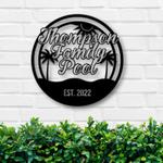 personalized metal family poolside sign poolhouse sign pool sign lake house sign for home backyard patio housewarming gift 0