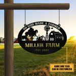 personalized metal farm sign barn tractor monogram farmhouse outdoor gift for farmer 0