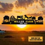 personalized metal farm sign farmhouse decor cow horse chicken barn tractor farmer gift 0