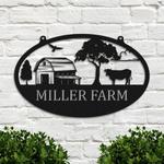 personalized metal farmhouse name sign farm outdoor decor home gift for farmer 0