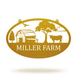 personalized metal farmhouse name sign farm outdoor decor home gift for farmer 1
