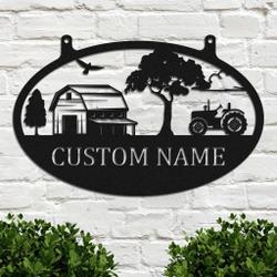 personalized metal farmhouse sign home decor outdoor gift for farmer rustic farm decor 1