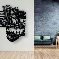 personalized metal firefighter sign fire department wall art decor gift for man fireman 1