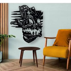 personalized metal firefighter sign fire department wall art decor gift for man fireman 2