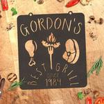 personalized metal grill sign bbq sign home outdoor kitchen decor dad mom gift 0