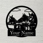 personalized metal horses ranch signs house warming gift for farmer rustic farm decor 0