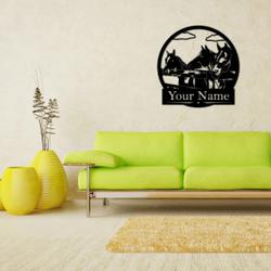 personalized metal horses ranch signs house warming gift for farmer rustic farm decor 1