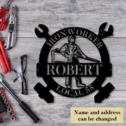 personalized metal ironworker signs welder sign construction workshop decor 1