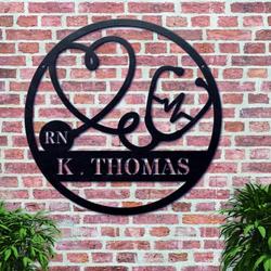 personalized metal nurse sign decor room rn lpn cna gifts for nursing 2