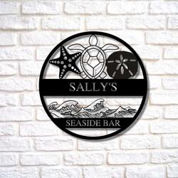 personalized metal poolside sign swimming pool sign backyard sign pool bar sign tiki bar outdoor oasis sign 1