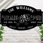personalized metal pub sign pool patio sign home bar station dad gift fathers day 0