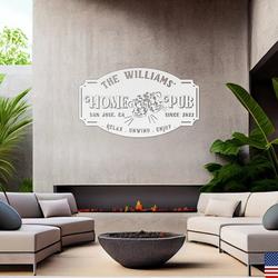 personalized metal pub sign pool patio sign home bar station dad gift fathers day 2