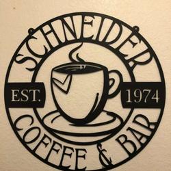 personalized metal sign coffee bar custom name and established year coffee shop decor home bar wall art coffee decoration for kitchen 1