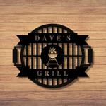 personalized metal sign for fathers day and family bbq custom grill master design door hanger outdoor use 0