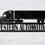 personalized metal truck sign dads garage custom metal sign trucker gifts western automotive sign garage decor 0
