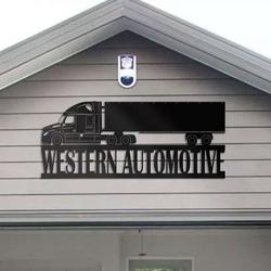 personalized metal truck sign dads garage custom metal sign trucker gifts western automotive sign garage decor 1