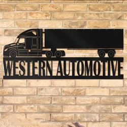 personalized metal truck sign dads garage custom metal sign trucker gifts western automotive sign garage decor 2