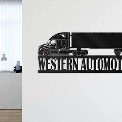 personalized metal truck sign dads garage custom metal sign trucker gifts western automotive sign garage decor 7