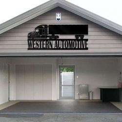 personalized metal truck sign dads garage custom metal sign trucker gifts western automotive sign garage decor 8