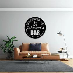 personalized metal welcome to the bar sign home pub decor man cave gift 2