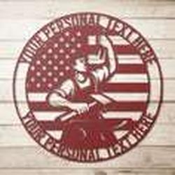 personalized metal welder blacksmith welder ironworker custom metal sign 1