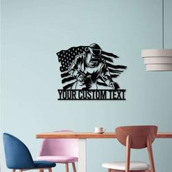 personalized metal welder sign welding ironworker custom metal sign 2
