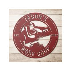 personalized metal welding sign for welder custom metal sign 1
