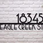 personalized mid century modern address sign house number plaque custom metal sign 0