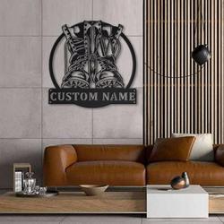personalized military boots fallen soldier sign independence day us army veteran day patriotic decor gift custom metal sign 3