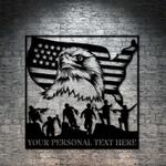 personalized military team sign army veteran day patriotic decor gift custom metal sign 0