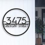 personalized modern house numbers metal address plaque house warming gift 0