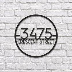 personalized modern house numbers metal address plaque house warming gift 2