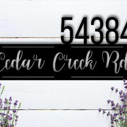 personalized modern rustic address sign house number plaque custom metal sign 1